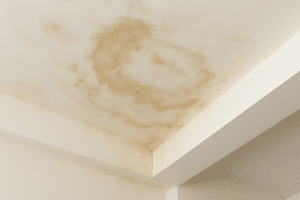 Vochtplek op plafond door daklekkage